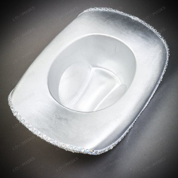 Shinny Disco Ball Mirrors Rave Party Top Cowboy Cowgirl Party Top Hat Silver
